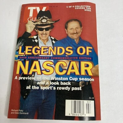 TV Guide February 14-20 1998 Legends Of NASCAR 50th Anniversary Commemorative Ed Foto 1 de 3