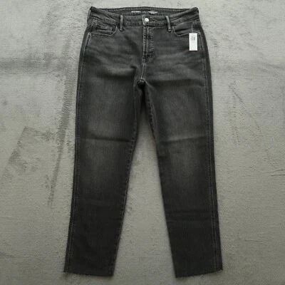 Jeans Old Navy para mujer talla 8P gris tiro alto vintage ajustados entrepierna 26,5" nuevos con etiquetas Foto 1 de 4
