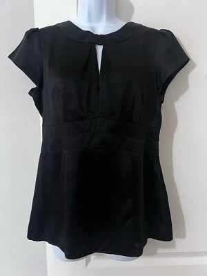 Nanette Lepore Top Women 8, Black, 100% Silk - Image 1 of 4