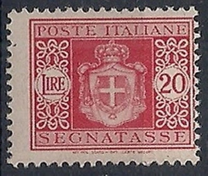 1945 LUOGOTENENZA SEGNATASSE 20 LIRE FILIGRANA RUOTA MNH ** - RR12285 - Picture 1 of 1