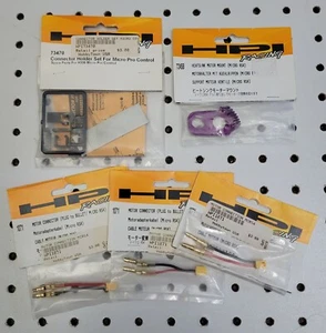 HPI Racing ~ Micro RS4 ~ 5 Item Parts Lot ~ Connector Holder, Heatsink, Plug NIP - Picture 1 of 4