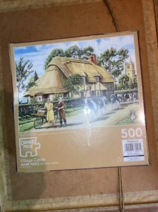 Corner Piece Spring Still Life 500 Piece Jigsaw Puzzle The Works Village Cattle - Picture 1 of 6