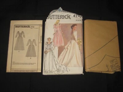 Butterick 4743 Misses Wedding Dress Size 8 10 12 Formal Bridesmaid Train - Image 1 of 4