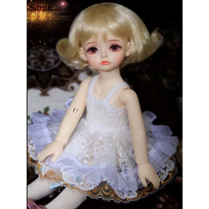 Full Set 1/6 BJD SD Dolls Baby Mini Girl Ball Jointed Doll Eyes Face Make up Wig - Picture 1 of 11