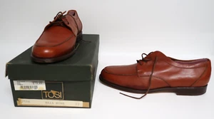 Vero Cuoio Made in Italy Men's Shoes Size 12 Cognac Brown Dress Formal Lace Up - Picture 1 of 9