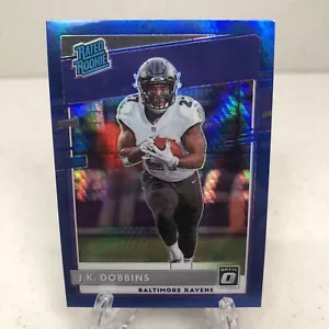 J.K. Dobbins Blue Hyper Prizm Rated Rookie 2020 Panini Donruss Optic Card #161 - Picture 1 of 6