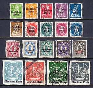 GERMANY (BAVARIA) — SCOTT 256/275 — 1920 DEUTSCHES REICH OVPT — USED — SCV $72 - Picture 1 of 2