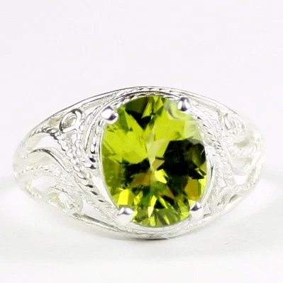 Peridot, 925 Sterling Silver Ladies Ring, SR083 - Image 1 of 4