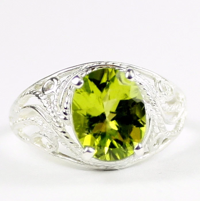 Peridot, 925 Sterling Silver Ladies Ring, SR083 - Image 1 of 4