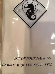 Servilletas Waterford Callum White Scrolls 4 piezas 21" cuadradas nuevas en paquete - Imagen 1 de 2
