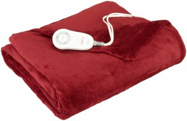 Sunbeam Microplush Electric Heated Throw Blanket - Garnet