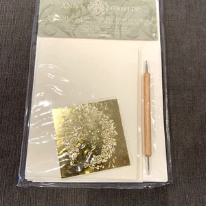 VTG 2002 Anna Griffin by Plaid Card Kit with Brass Stencil Floral #5808SK NIP - Picture 1 of 9