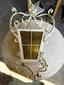 Antike große Laterne H 72 cm Eisen Glas I - Bild 1 von 1