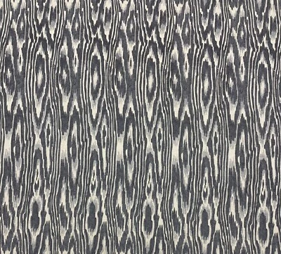 PINDLER ROMBERG PEWTER GRAY FAUX BOIS IKAT MULTIPURPOSE FABRIC BY THE YARD 54"W - Image 1 of 4