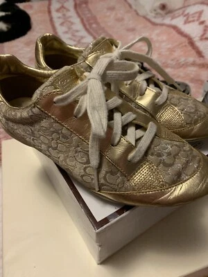 Zapatillas Mujer Usadas Coach Hilos Dorados y Lúrex Talla 8 Foto 1 de 4