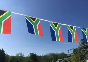 Súper República de Sudáfrica Tela Bunting 18 ft/20 banderas Poste de primera clase gratis - Imagen 1 de 6