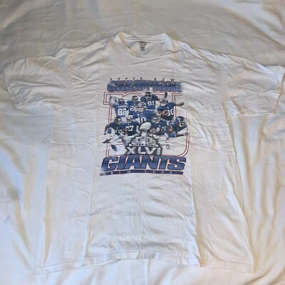 Camiseta de Colección New York Giants Super Bowl XLVI Campeones Eli Manning Talla XXL Foto 1 de 4