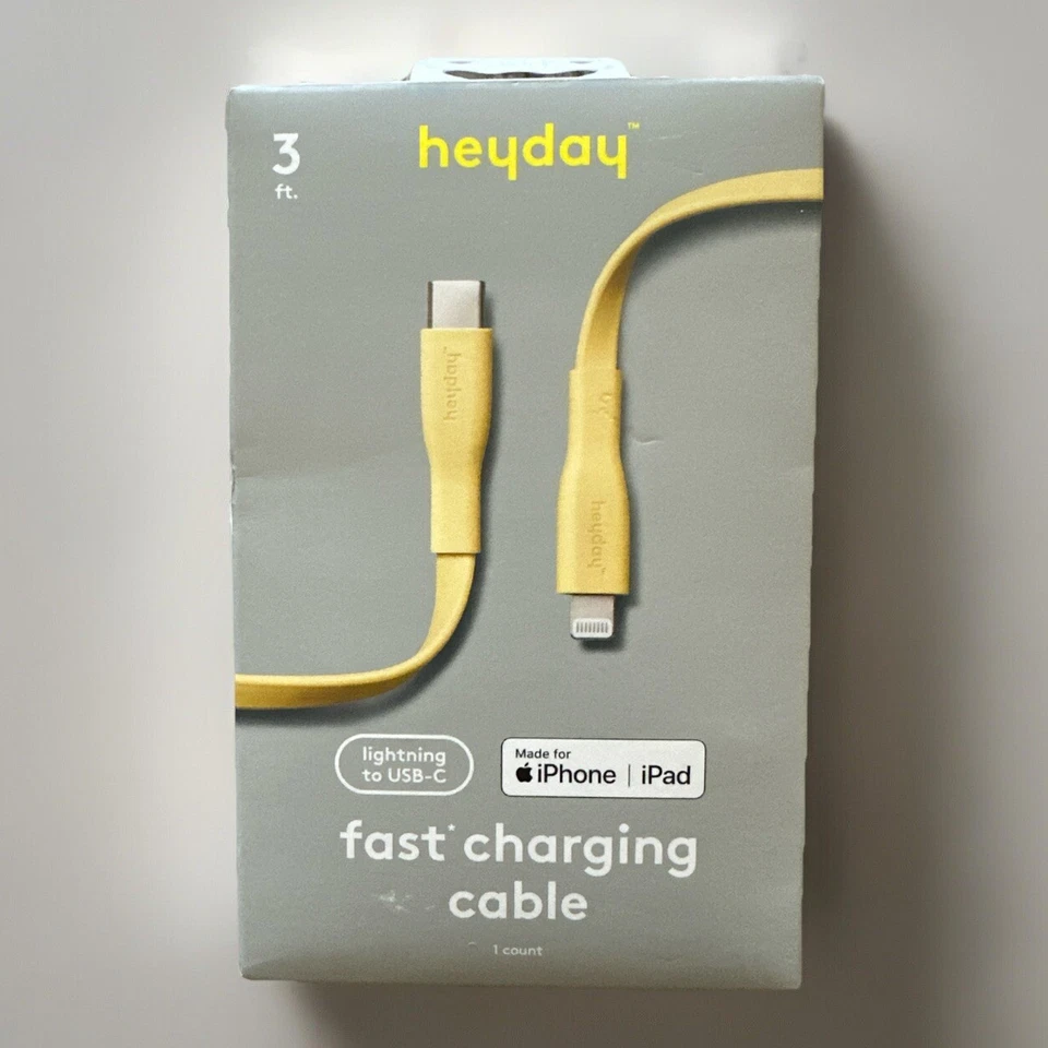 Heyday 3ft Fast Charging Cable For IPhone - USB-C Yellow - Image 1 of 1