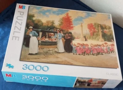Puzzle MB da 3000 pezzi - La Promenade des enfants - Timoléon Marie Lobrichon - - Immagine 1 di 4