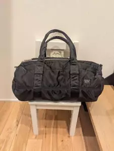Porter Yoshida & Co Tanker Duffle Bag Boston Bag Black Auth 44 x 25 x 16 cm - Picture 1 of 16