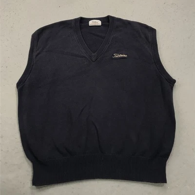 Suéter de golf Titleist vintage para hombre XL azul marino chaleco Corbin 100 % algodón años 90 Foto 1 de 4