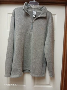 North Face Sweater Fleece Pullover Men’s Size XL Beige Tan 1/4 Zip - Picture 1 of 9