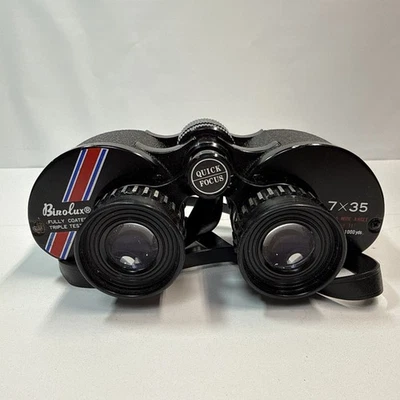 Binolux Binoculars 7 X 35 Extra Wide Angle II Japan 578 Ft @ 1000 Yds Est 1960's - Image 1 of 4