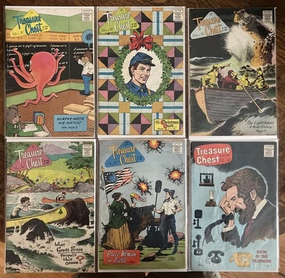 Lote Mixto De Colección 1965-67 Treasure Chest of Fun & Fact Cómics, Vol. 21 y 22 Foto 1 de 4