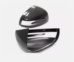 Tapas de cubierta de espejo retrovisor de fibra de carbono real aptas para Benz SLK200 SLK250 SLK350 12-15 - Imagen 1 de 5