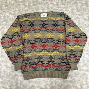 Vintage Obermeyer Sweater Pullover Wool blend Nordic Aztec Kilian Mens Small - Picture 1 of 9