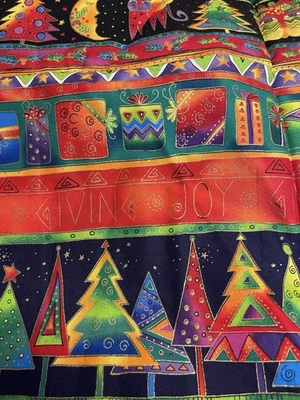 Lote de 3 impresiones coordinadoras diferentes de tela navideña Laurel Burch de Clothworks Foto 1 de 4