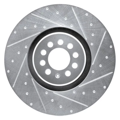 For Audi TT Quattro 04-06 Brake Rotor DFC Premium Drilled & Slotted Front Foto 1 de 4