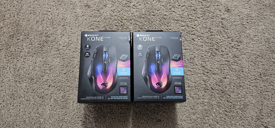 ROCCAT Kone XP Air Wireless Gaming Mouse x2 (FOR PARTS/REPAIR) - Image 1 of 1