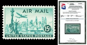 Scott C35 1947 15c Bridge Airmail Issue Mint Graded XF-Sup 95 NH with PSE CERT - Picture 1 of 1