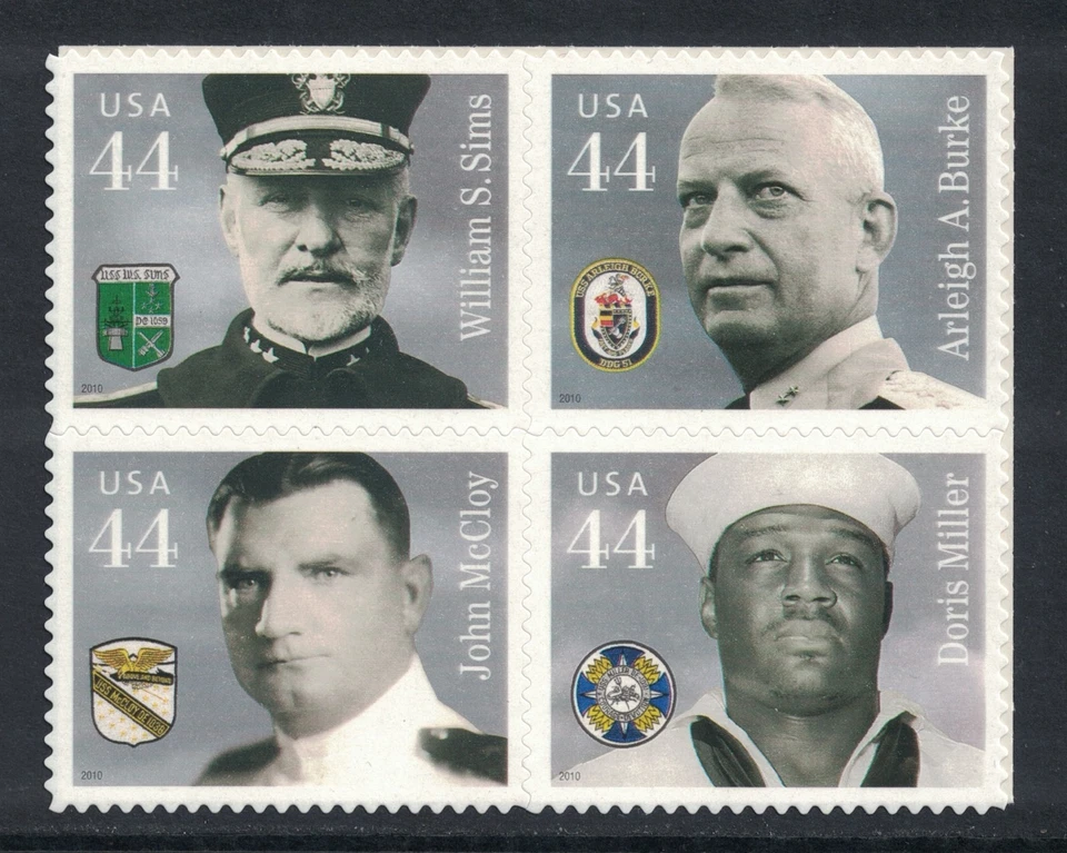 Scott 4440-43- Distinguished Sailors- MNH (S/A) Block of 4- 44c 2010- mint stamp - Image 1 of 1