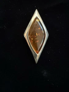 Handmade German Baltic Amber in 925 Sterling Silver Pendant - Picture 1 of 5