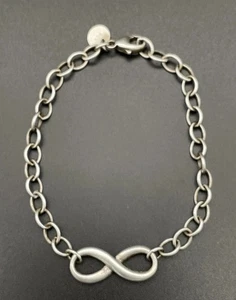 Tiffany & Co Sterling Silver Infinity Bracelet 7.25” - Picture 1 of 9