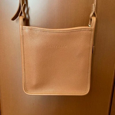 LONGCHAMP Le Foulonné Leather Crossbody Shoulder Bag Brown / Camel - Photo 1/4