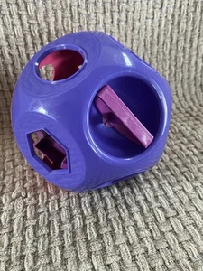Tupperware Shape O Ball Purple & Pink Shape Sorter Toy Missing Three Shapes - Picture 1 of 15