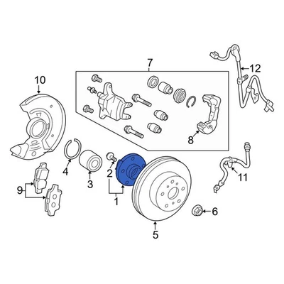 For Toyota Prius C 2012-2019 Toyota 4350252030 Front Wheel Hub Foto 1 de 3