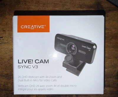 Creative Live! Cam Sync V3 2K QHD USB Webcam with 4X Digital Zoom (4 Zoom Modes - Image 1 of 3