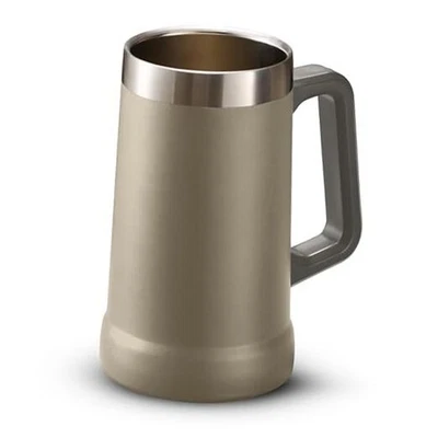  Beer Stein, Stainless Steel Coffee Mug, Tumbler with Thermal Vacuum Taupe - Image 1 of 4