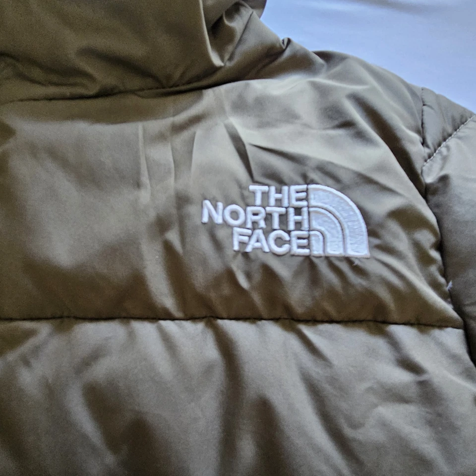 Женская парка с капюшоном The North Face средний размер Gotham 550 пуховик куртка серо-зеленая - Изображение 1 из 4