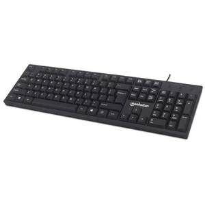 Manhattan USB-Tastatur kabelgebunden Schwarz Deutsches QWERTZ-Layout - Bild 1 von 6