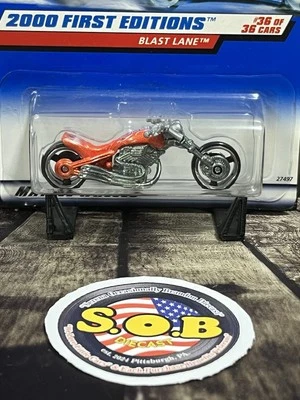 Motocicleta Hot Wheels 2000 Blast Lane naranja diecast sellada usada casi nueva Foto 1 de 4