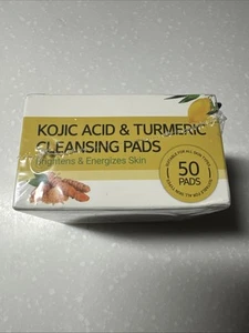 Turmeric Kojic Acid Cleansing Pads, Brightening & Exfoliating, 50 Ct - Picture 1 of 3