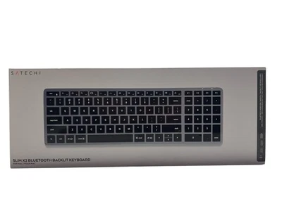Satechi Slim X2 Bluetooth Backlit Keyboard For Mac Black Grey Wireless BT New - Image 1 of 4
