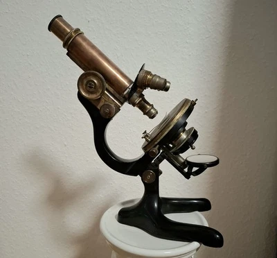 Antique Microscope W/ original case, Different Lens,marked: Otto Seibert Wetzlar - Bild 1 von 4