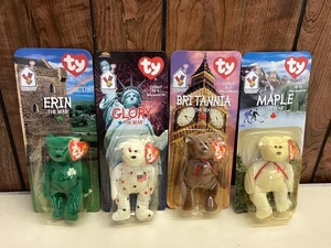 De colección 1999 Ty Beanie Babies International Bears McDonalds Erin Glory Maple Bri - Imagen 1 de 10