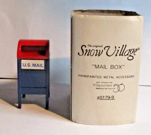 Dept 56 The Original Snow Village Mail Box Blue & Red #5179-9 with Box - Picture 1 of 2